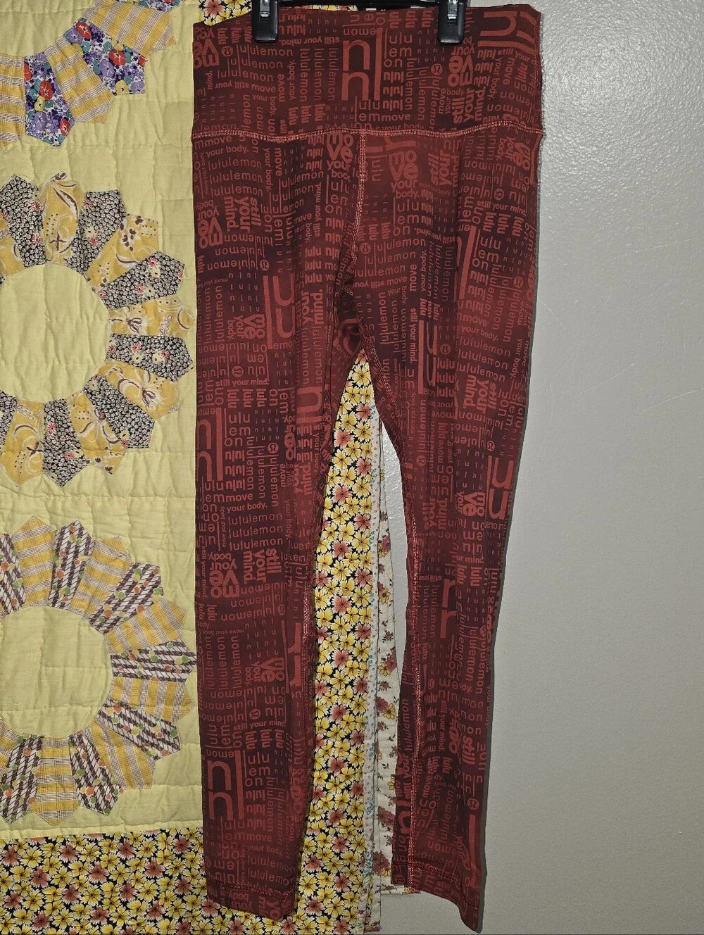 lululemon athletica Deep Burgundy Logo-Print Leggings